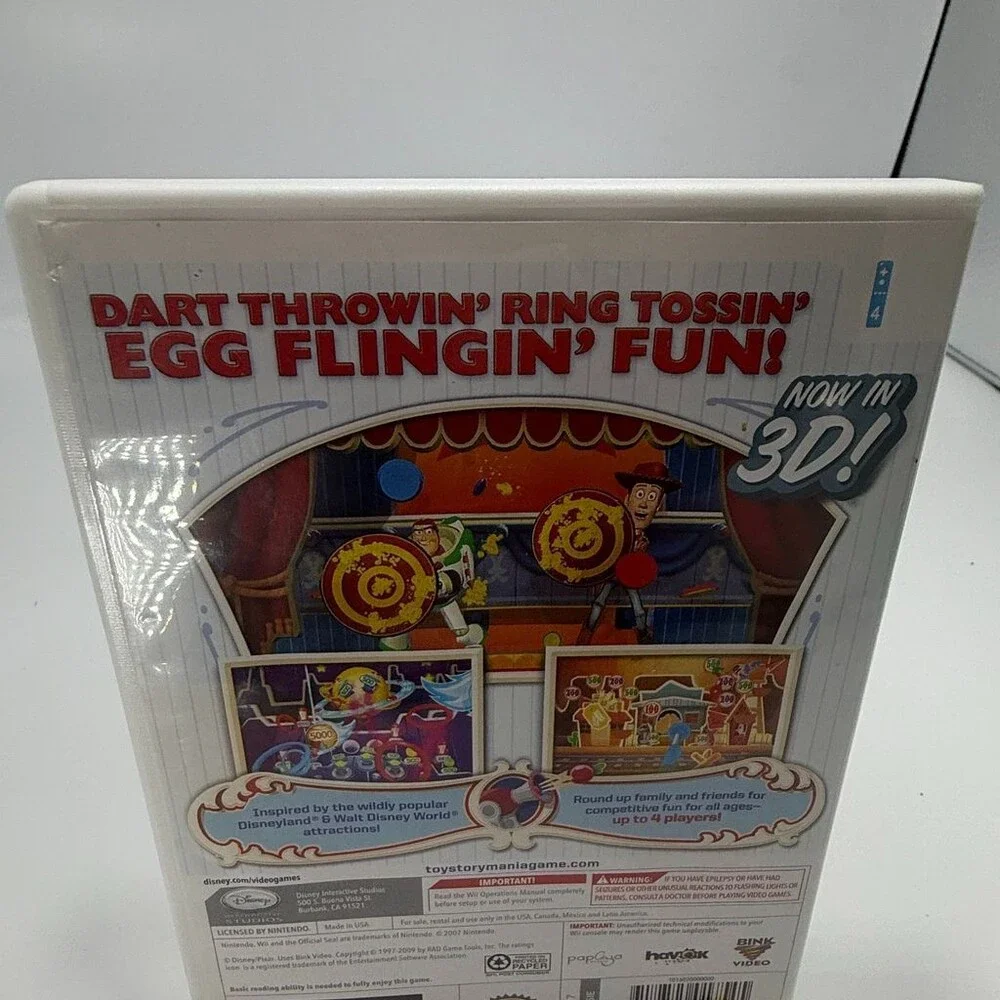 Toy Story Mania! Wii (Nintendo Wii, 2009) Complete W/ Manual